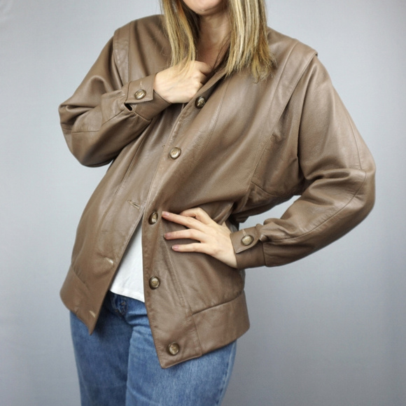 Women's Tan Pea Coat - Picture 1 of 6